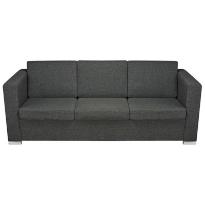 3-personers sofa stof mørkegrå