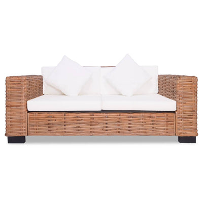 2-personers sofa naturlig rattan