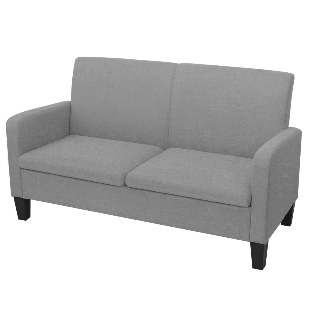 2-personers sofa 135 x 65 x 76 cm lysegrå