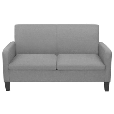 2-personers sofa 135 x 65 x 76 cm lysegrå