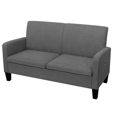 2-personers sofa 135 x 65 x 76 cm mørkegrå