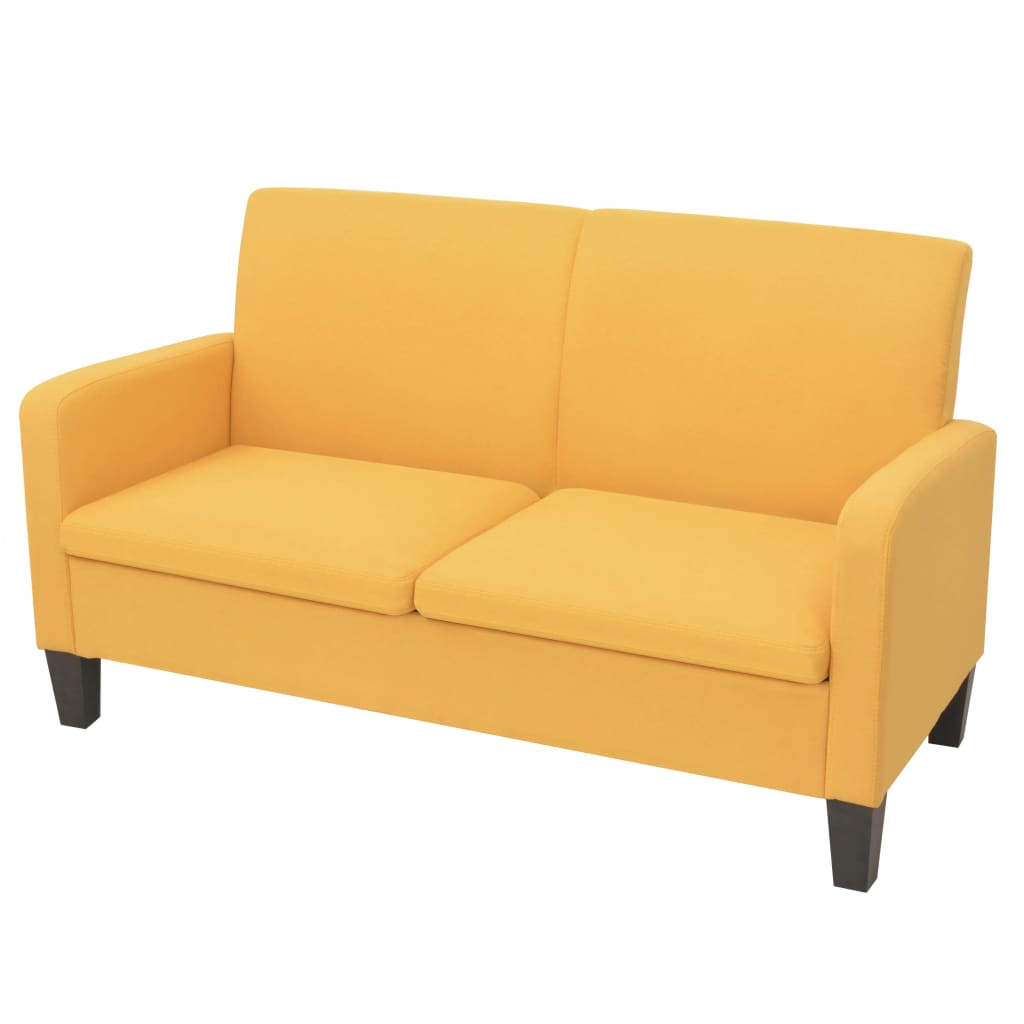 2-personers sofa 135 x 65 x 76 cm gul