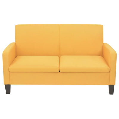 2-personers sofa 135 x 65 x 76 cm gul