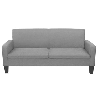 3-personers sofa 180 x 65 x 76 cm lysegrå