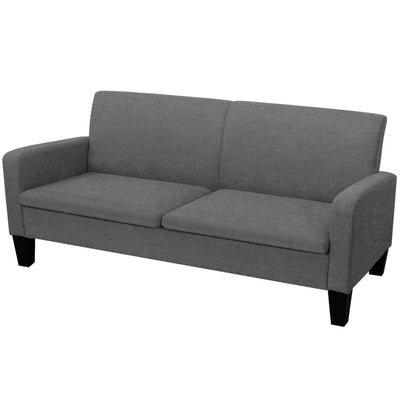 3-personers sofa 180 x 65 x 76 cm mørkegrå