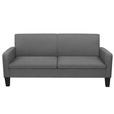 3-personers sofa 180 x 65 x 76 cm mørkegrå