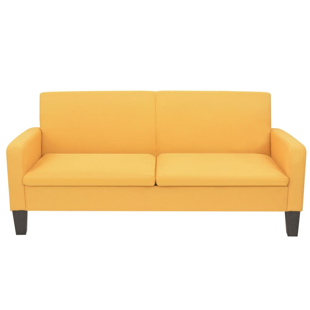 3-personers sofa 180 x 65 x 76 cm gul