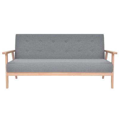 3-personers sofa i stof lysegrå