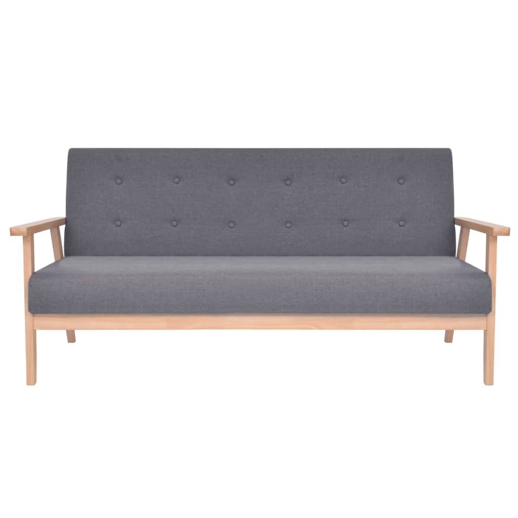 3-personers sofa i stof mørkegrå