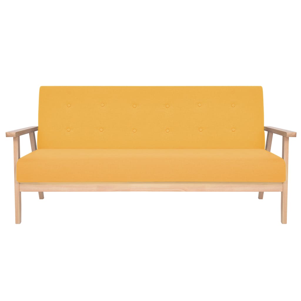 3-personers sofa stof gul