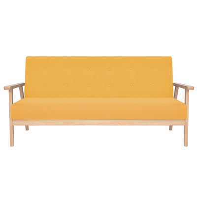 3-personers sofa stof gul