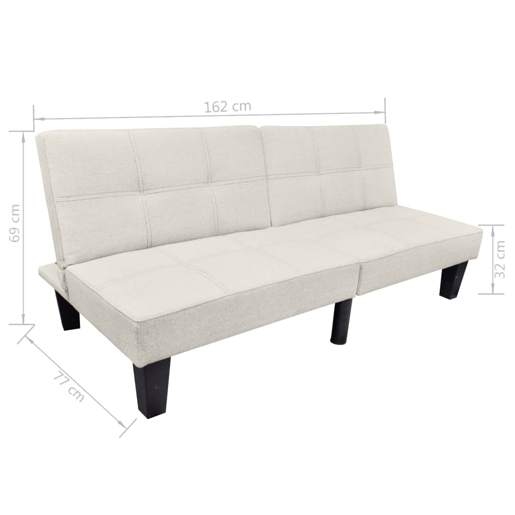 sovesofa justerbar beige