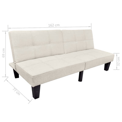 sovesofa justerbar beige