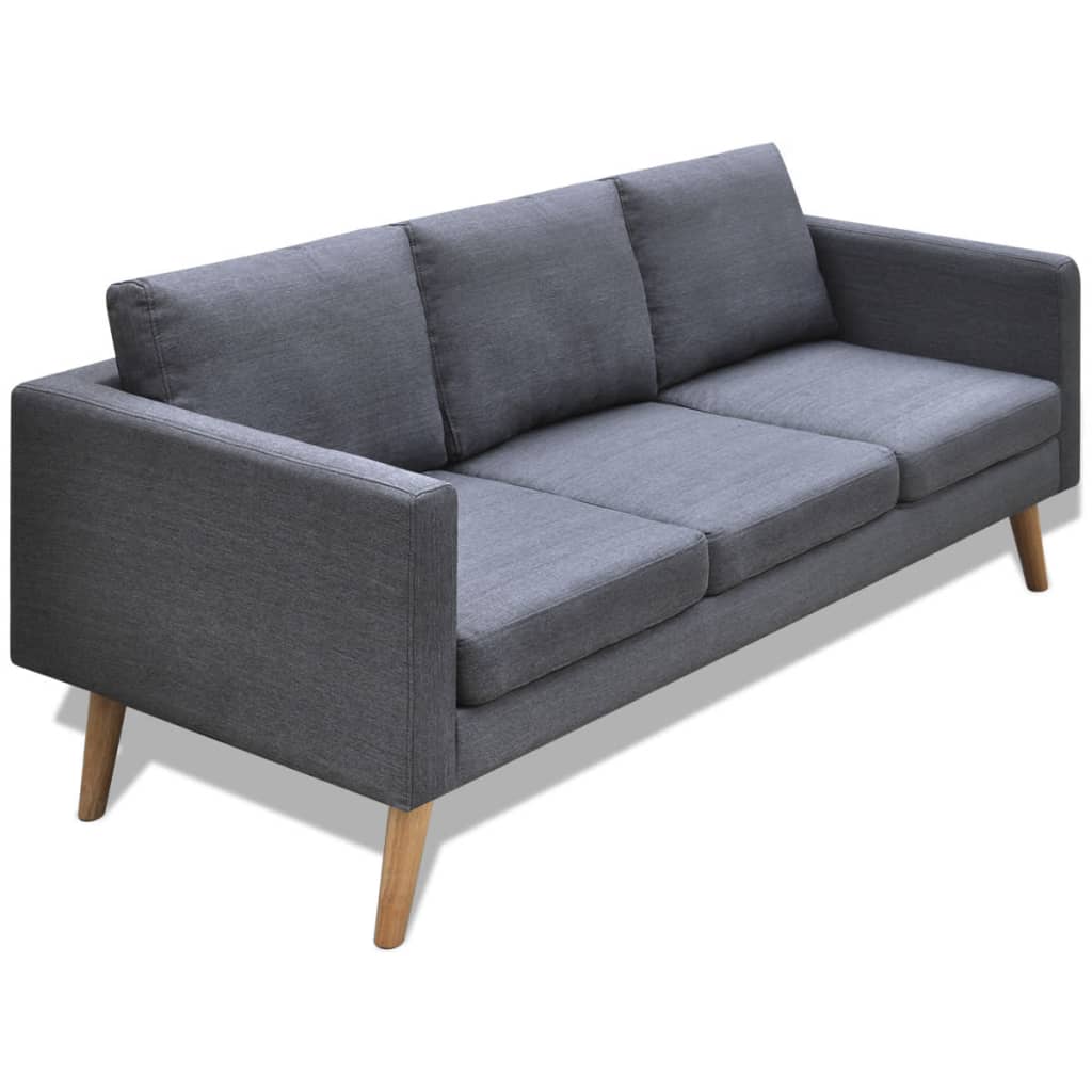 sofa 3-pers. sofa stof mørkegrå