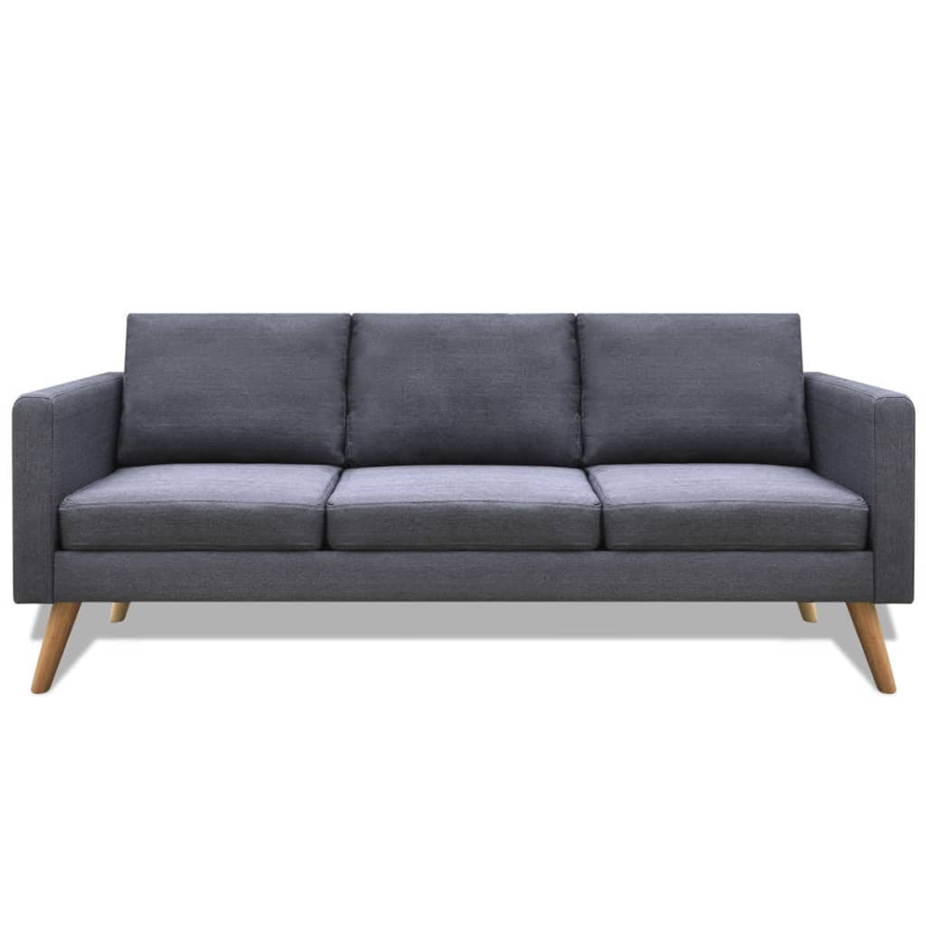 sofa 3-pers. sofa stof mørkegrå