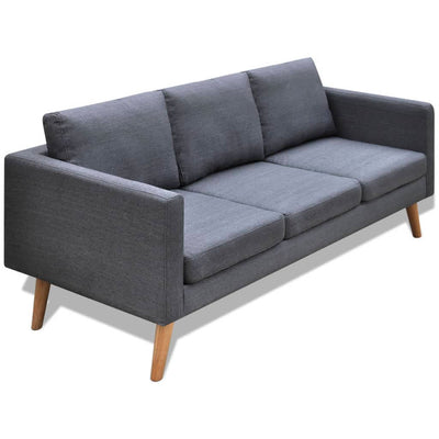 sofasæt 2-pers. og 3-pers. sofa stof mørkegrå