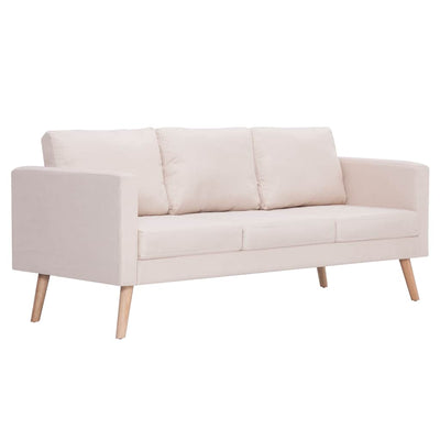 3-personers sofa i stof cremefarvet