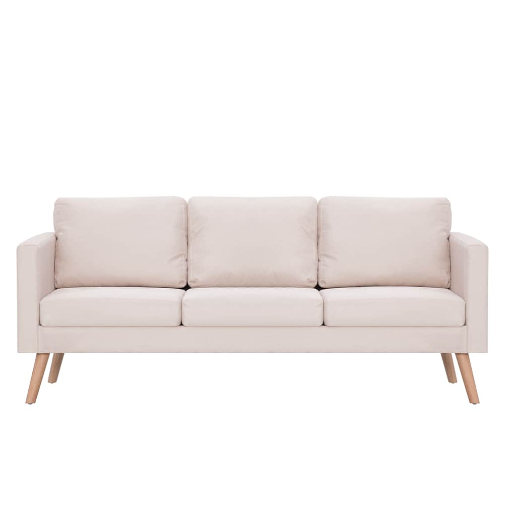 3-personers sofa i stof cremefarvet