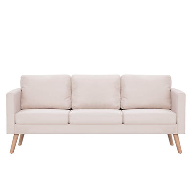 3-personers sofa i stof cremefarvet