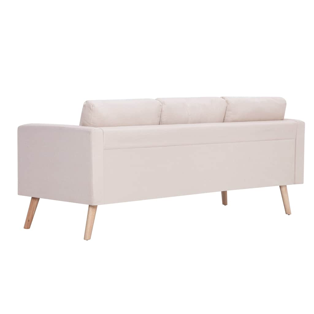 3-personers sofa i stof cremefarvet