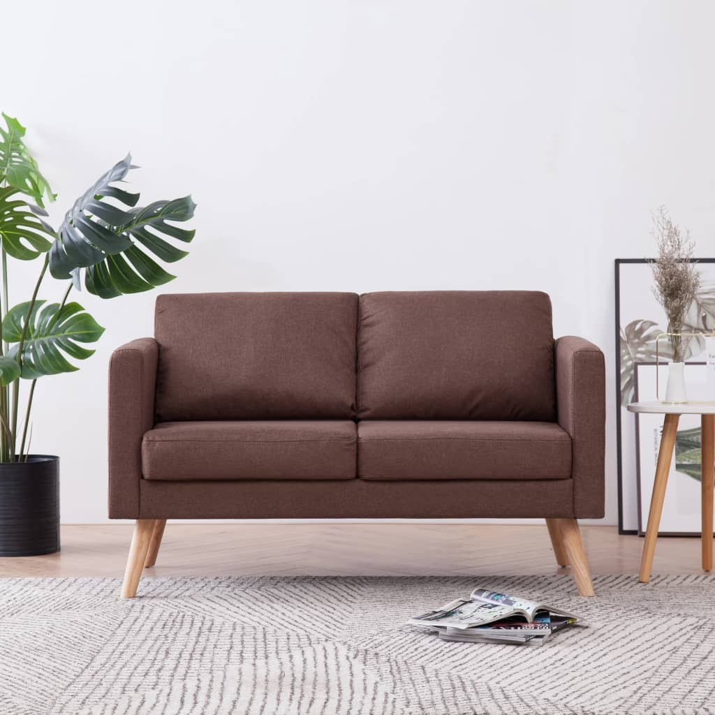 2-personers sofa i stof brun