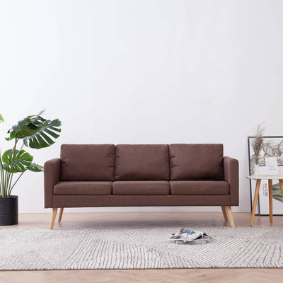 3-personers sofa i stof brun