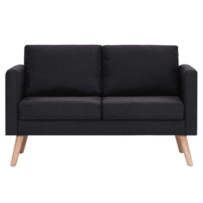 2-personers sofa i stof sort