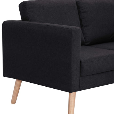 2-personers sofa i stof sort