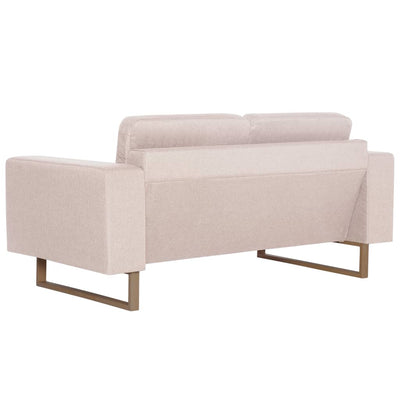 2-personers sofa i stof cremefarvet