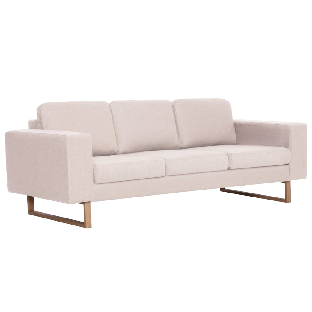 3-personers sofa i stof cremefarvet