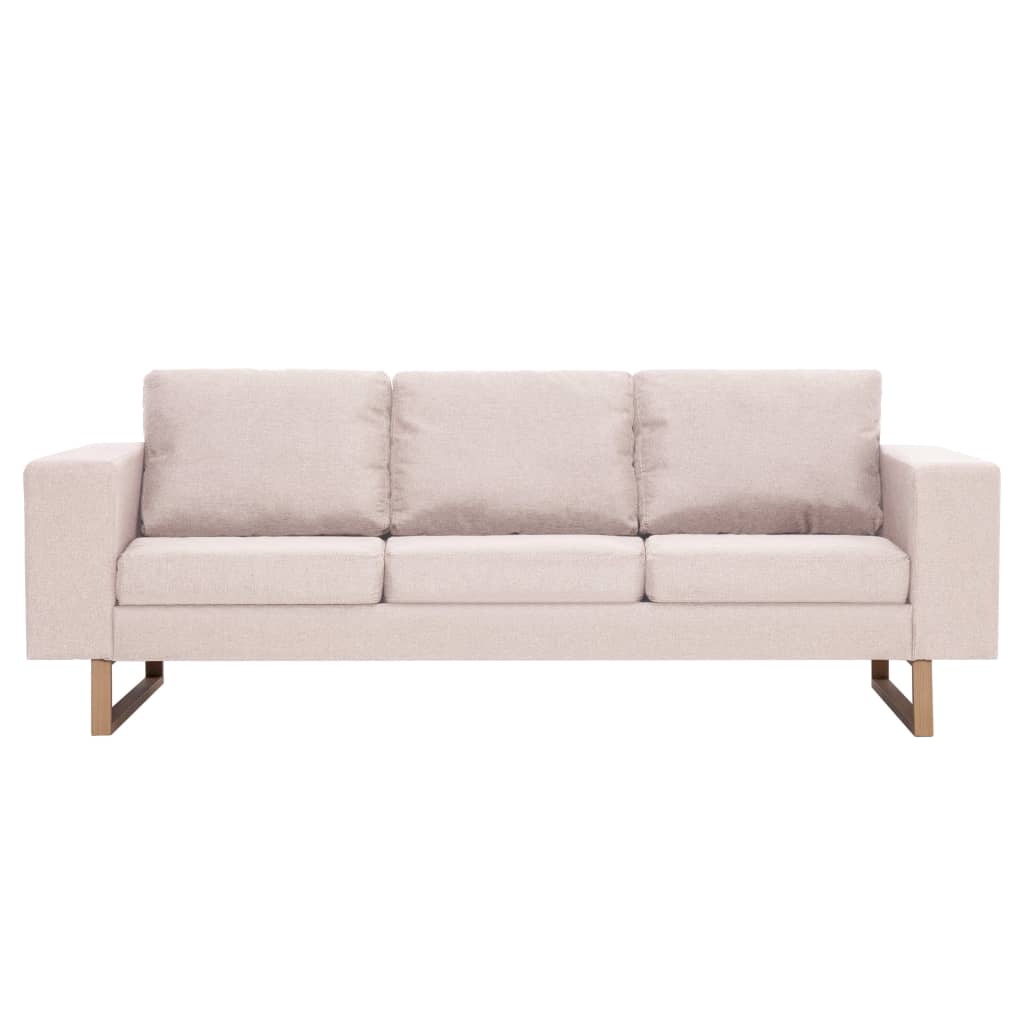 3-personers sofa i stof cremefarvet