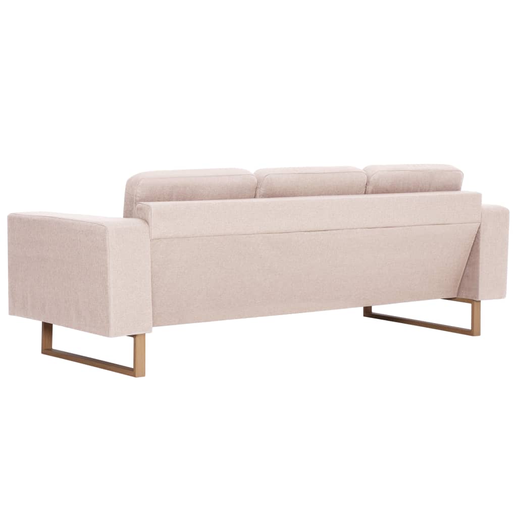 3-personers sofa i stof cremefarvet