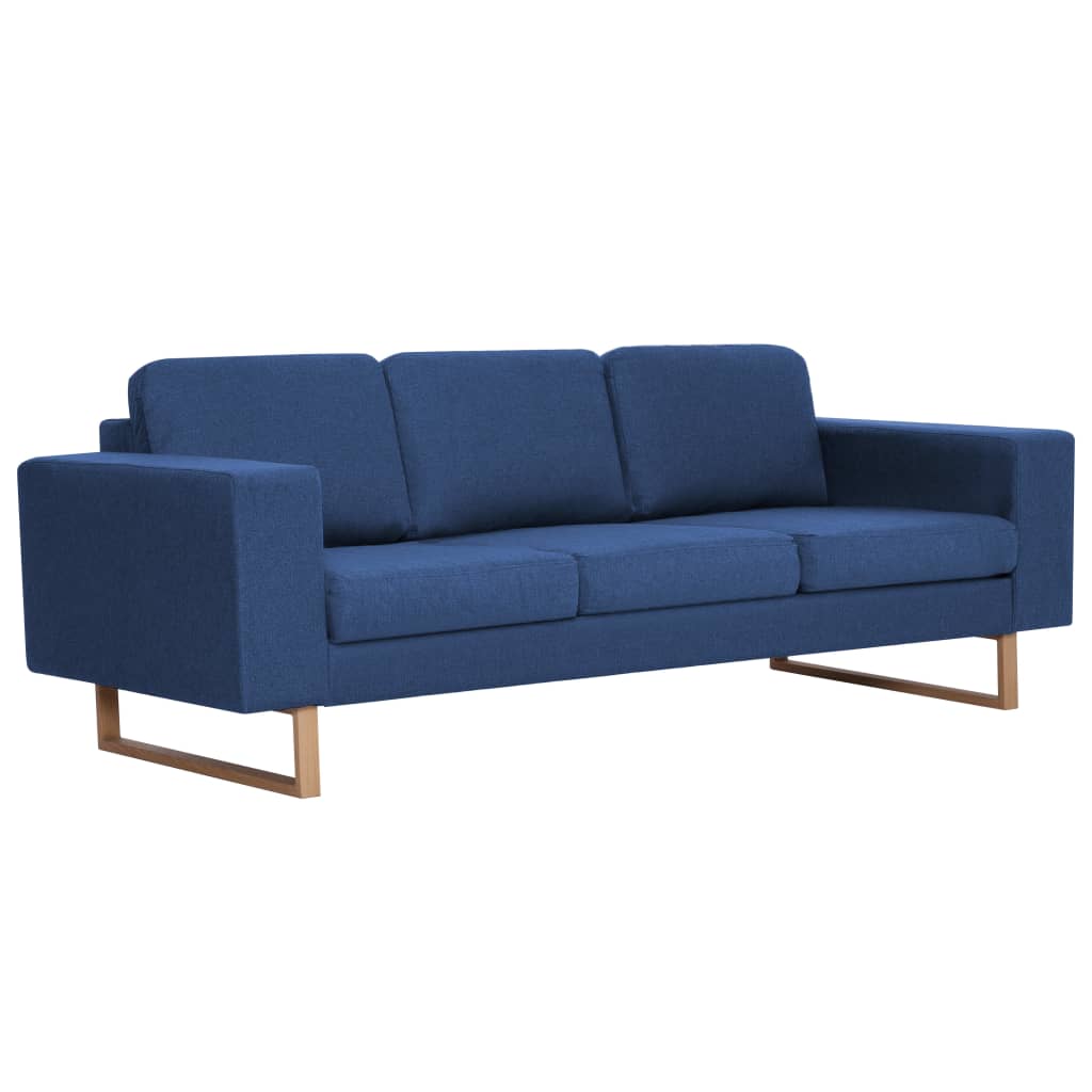 3-personers sofa i stof blå