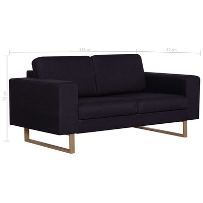 2-personers sofa i stof sort