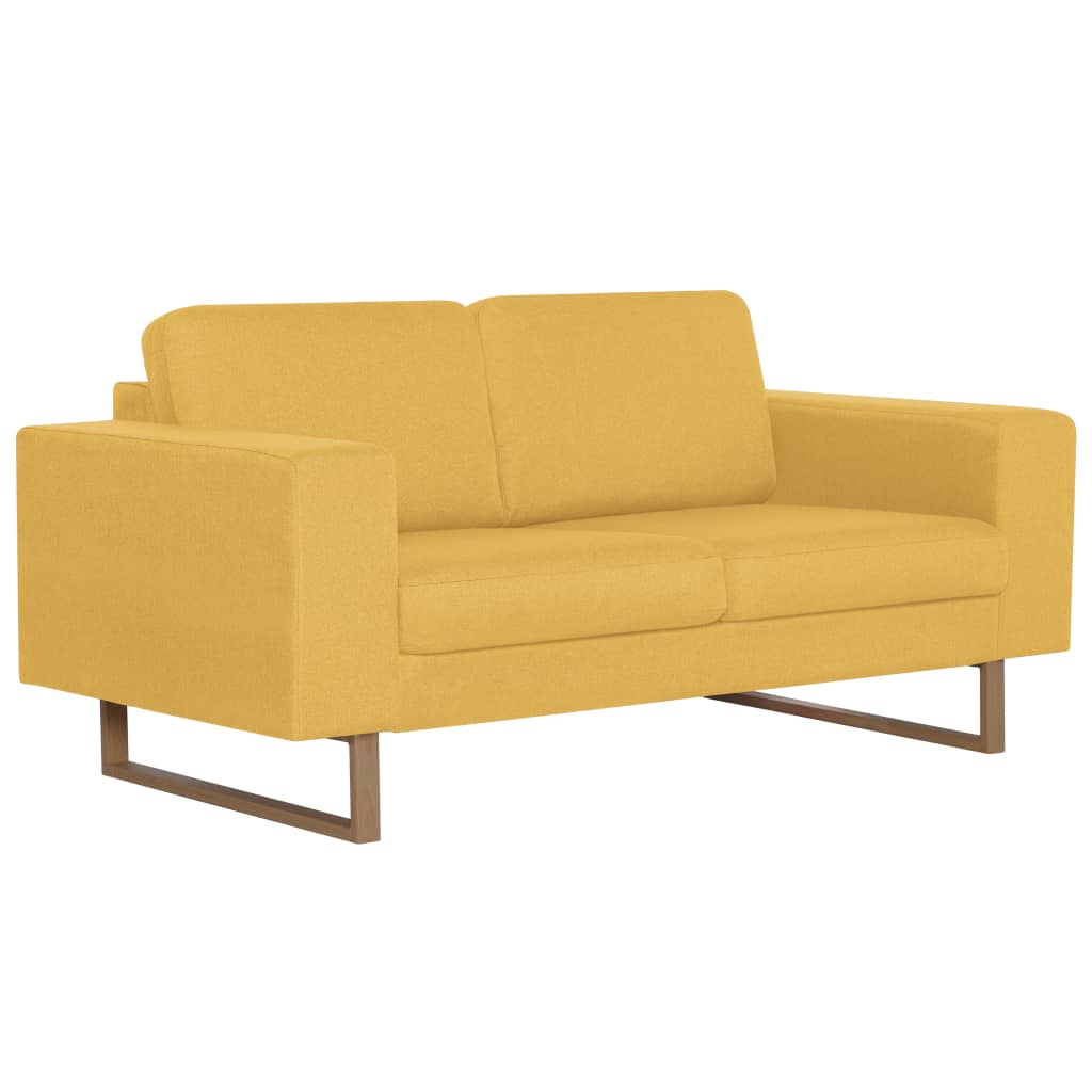 2-personers sofa i stof gul