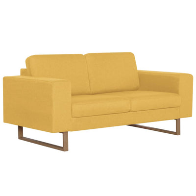 2-personers sofa i stof gul