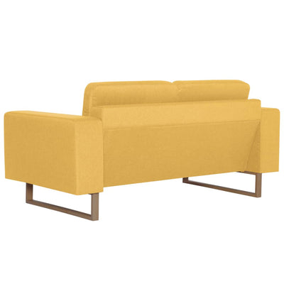 2-personers sofa i stof gul