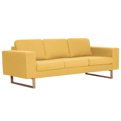 3-personers sofa i stof gul