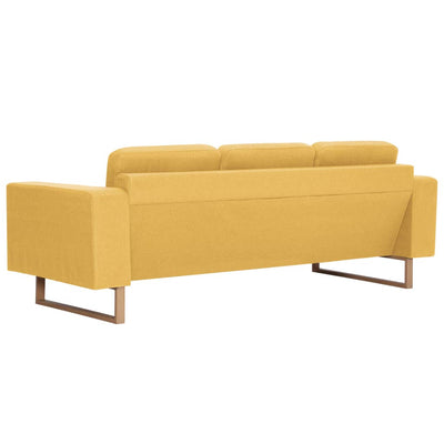 3-personers sofa i stof gul