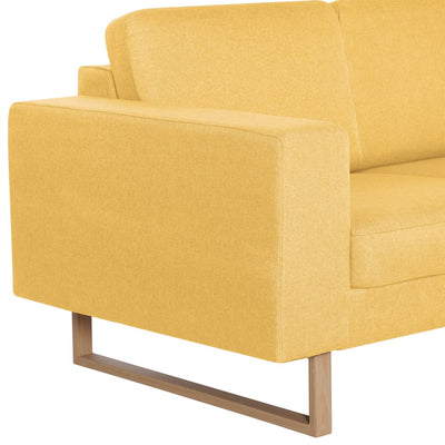 3-personers sofa i stof gul