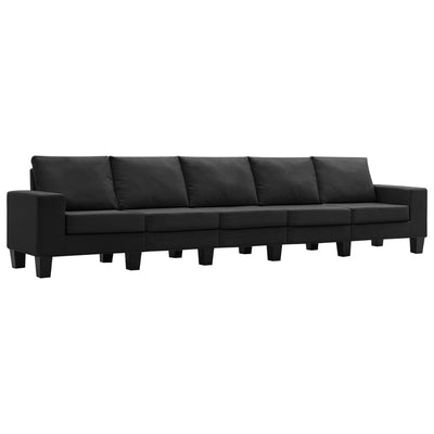 5-personers sofa stof sort