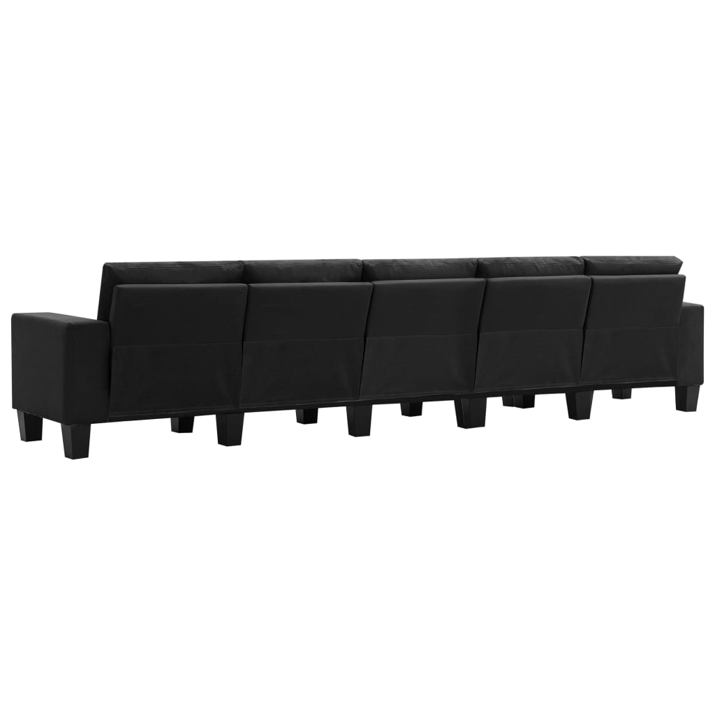 5-personers sofa stof sort