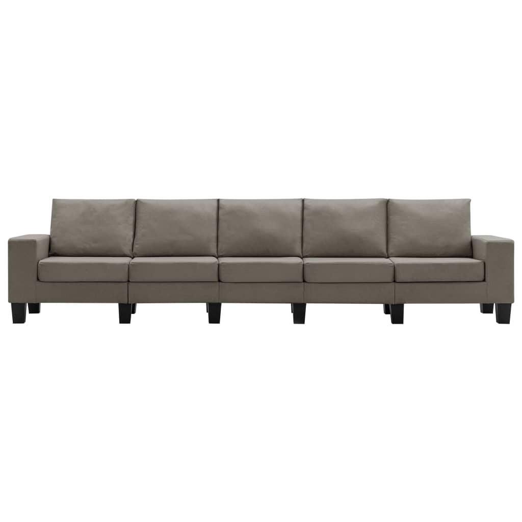 5-personers sofa stof gråbrun