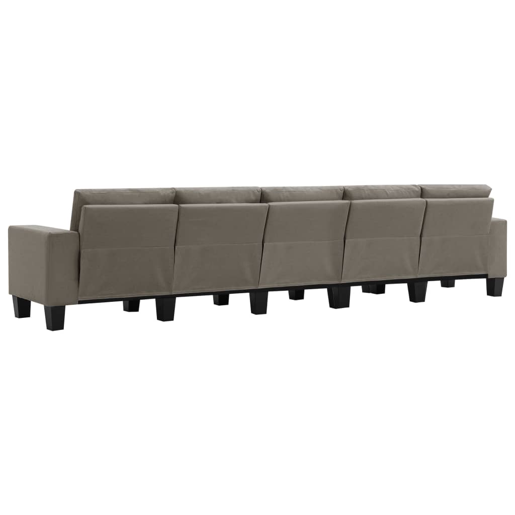 5-personers sofa stof gråbrun