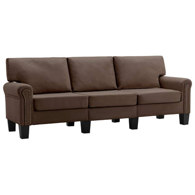 3-personers sofa stof brun