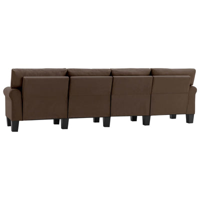 4-personers sofa stof brun