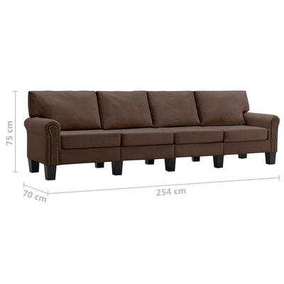 4-personers sofa stof brun