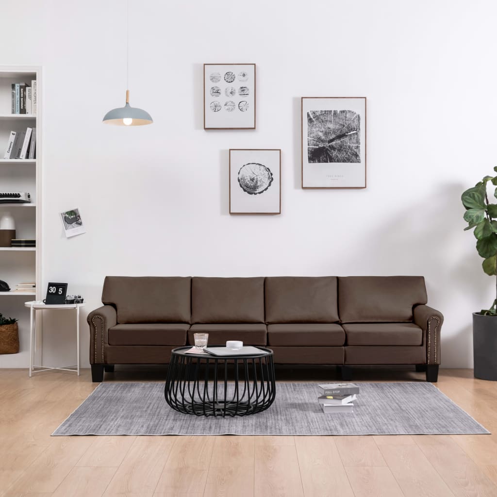 4-personers sofa stof brun