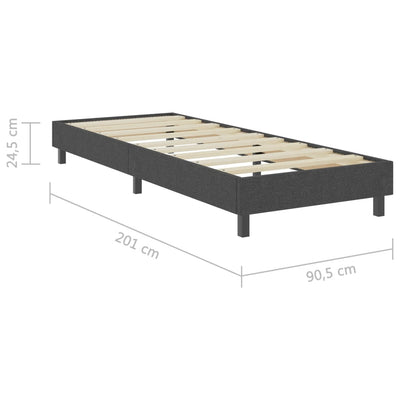 sengestel til boxmadras 90x200 cm stof grå