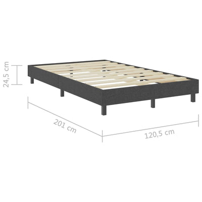 sengestel til boxmadras 120x200 cm stof grå